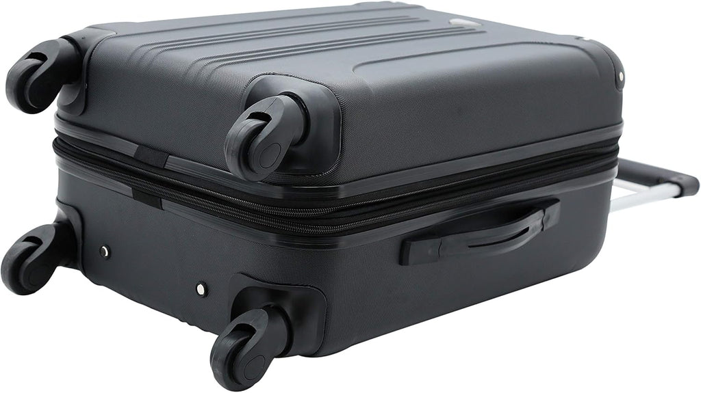 Travelers Club Chicago Hardside Expandable Spinner Luggage, Black, 5 Piece Set