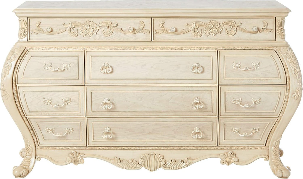 Acme Ragenardus 11 Drawers Dresser in Antique White