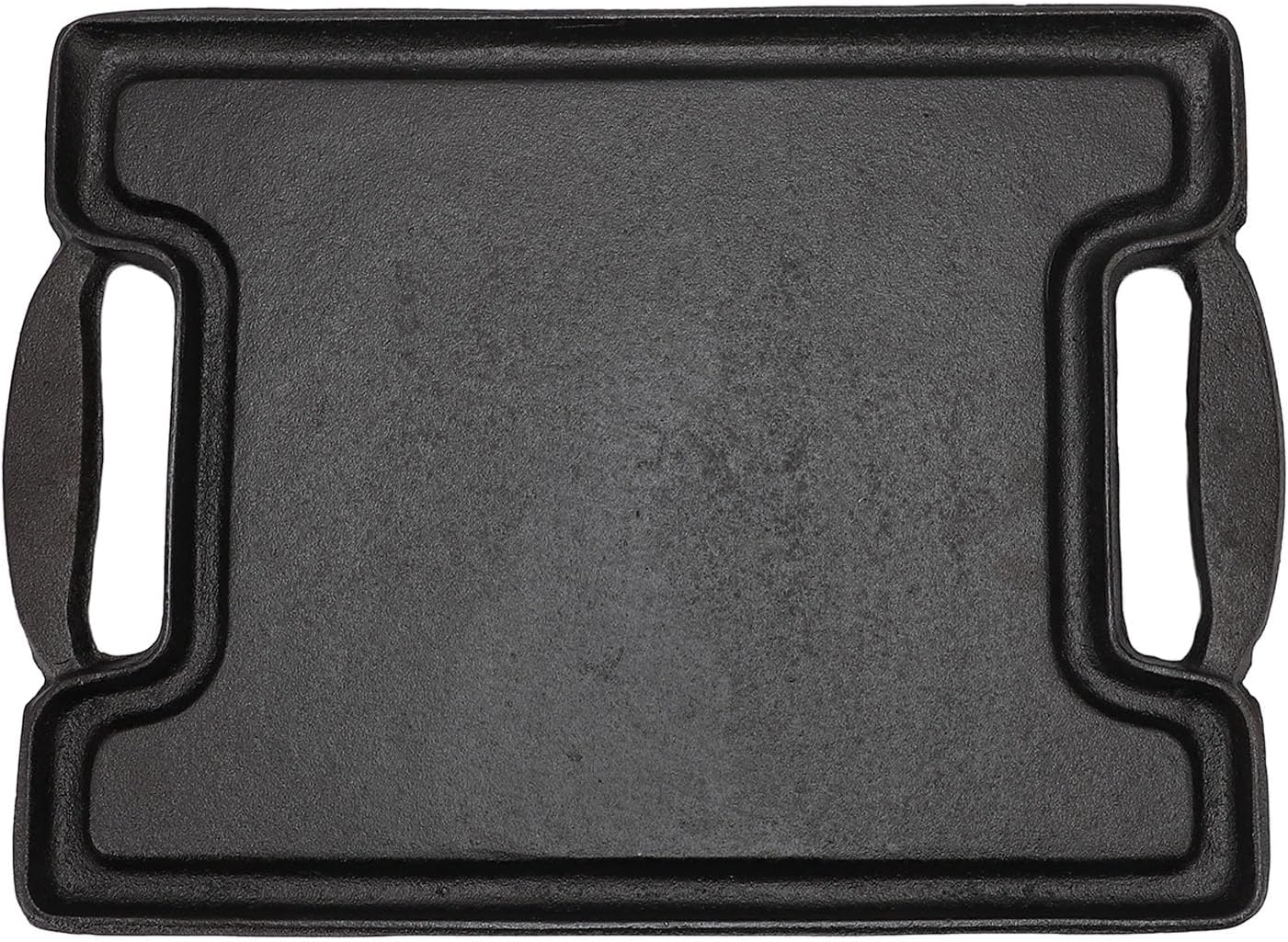 Cast Iron Grill Pan, Cast Iron Rectangular Even Heating Grilling Plate Cast Iron Griddle Stove Top Grill With BBQ Grill Plate for Meats Seafood Vegetables