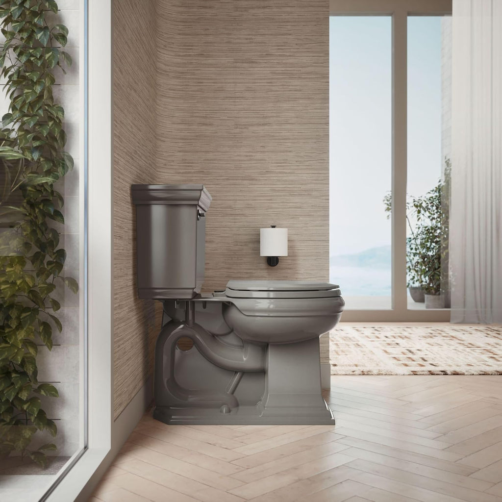 Kohler K-4662-58 Lustra Closed-Front Round Toilet Seat Thunder Grey