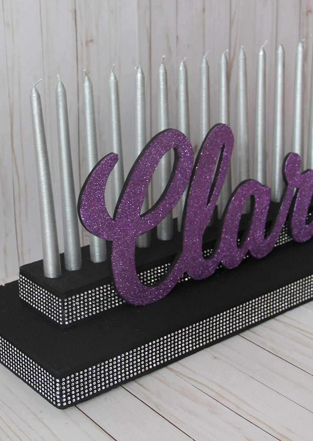 Sweet 16 Candelabra, Bar Mitzvah, Bat Mitzvah, Name Stand, Candle Ceremony, Candle board, Candleholder, Wood Name, Made in the USA