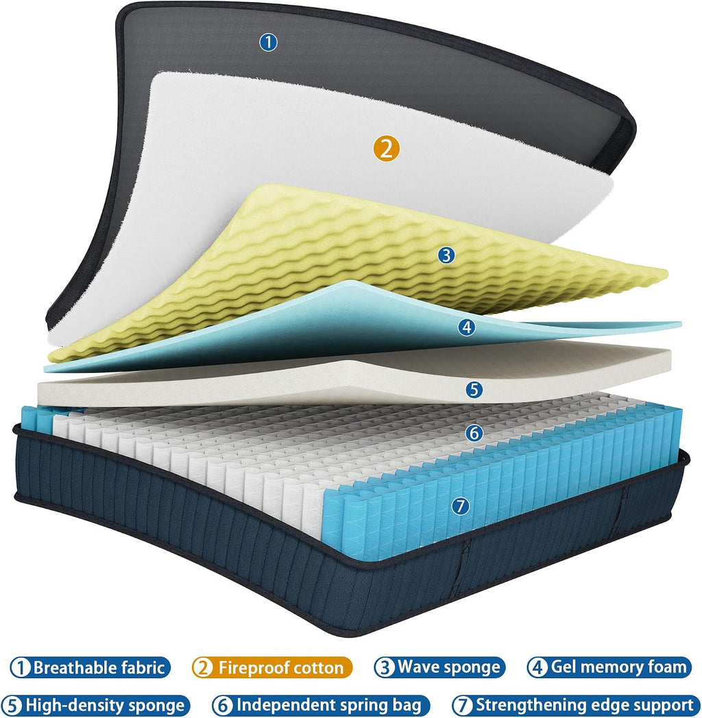inight King Mattress, 14 Inch Medium Soft Hybrid, Nebulign Foam, Cloud Plush for Lightweight (<130lbs) & Side Sleepers, Fiberglass-Free, CFR 1633 Compliant