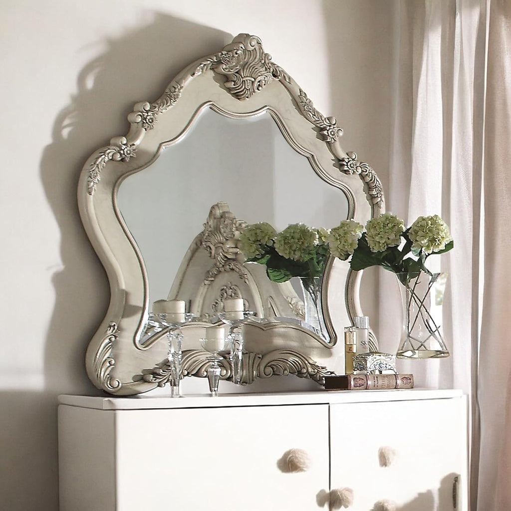 ACME Furniture Ragenardus Mirror, Antique White