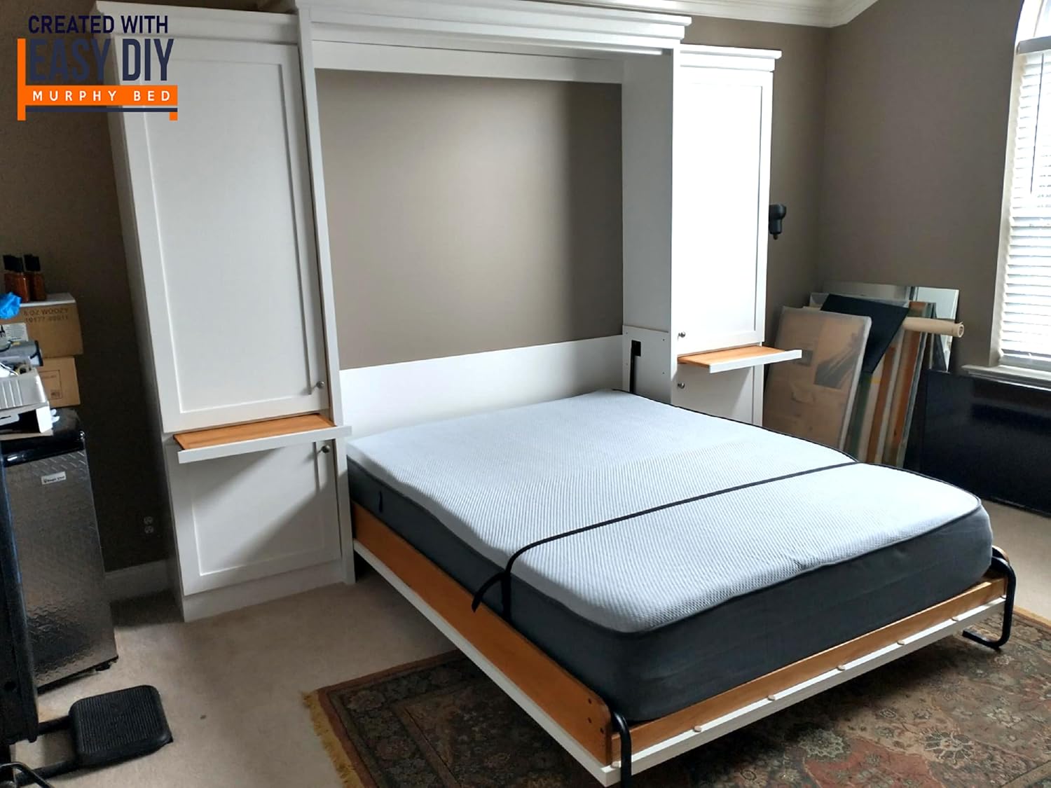 Full (Double) Size DIY Murphy Bed Hardware Kit – Vertical Wall Bed Space-Saving - Budget-Friendly DIY Setup - Made in USA - Hide Away Design Murphy Bed Hardware - Bed Lift Mechanism