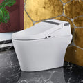 Elongated Smart Bidet Toilet Seat with Dual Flushing - One Piece Heated Toilet Seat Air Dryer - Tankless Toilet Bidet with 6 Levels of Seat and Wind Temperature