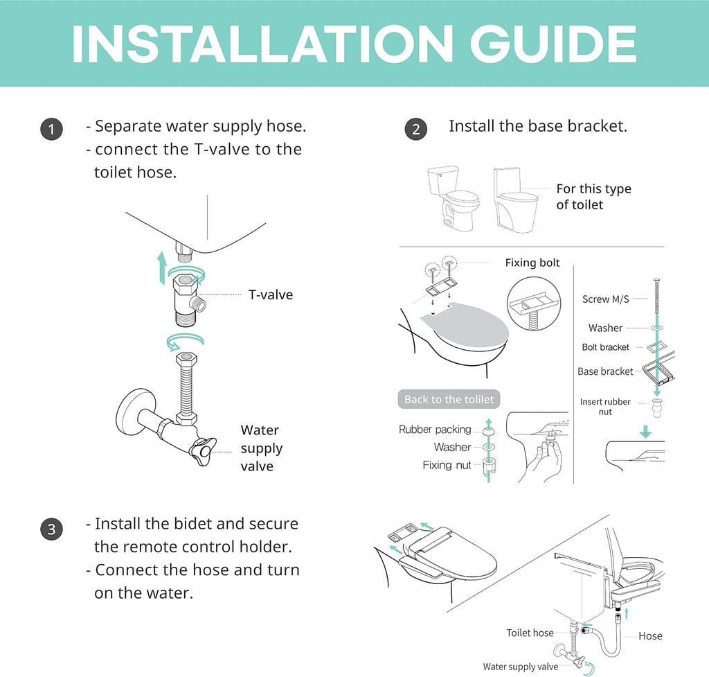 VOVO VB-4000SE Elongated Bidet Toilet Seat, Warm Water, LED Light, Heated Seat, White, Deodorizer, Dryer, Stainless Steel Nozzle, Made in Korea