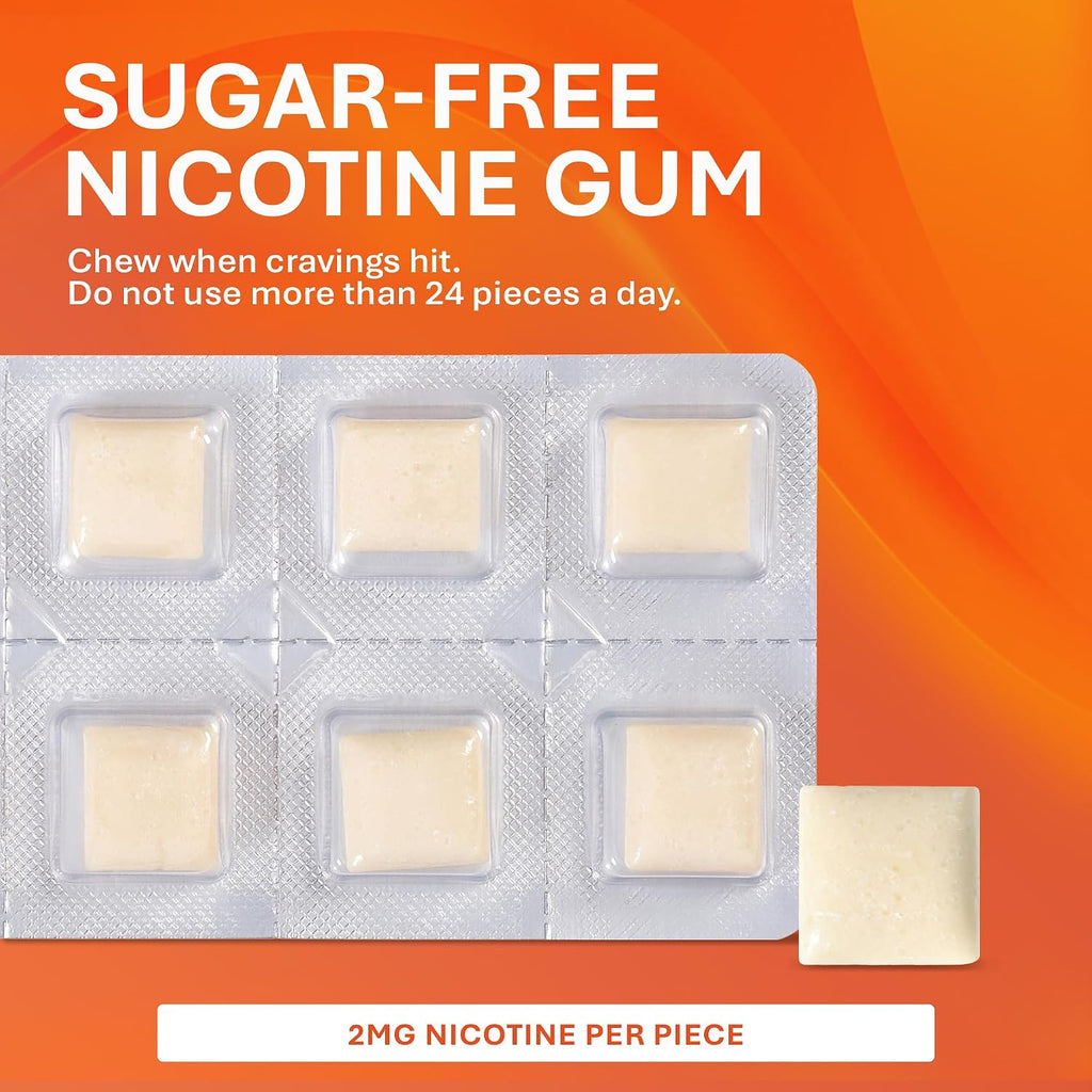 Rugby Polacrilex 2mg Nicotine Gum - USP Uncoated Mint Flavor, Sugar-Free Quit Smoking and Vaping Aid, 50 Count (8-Pack)