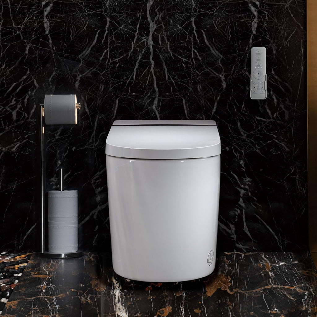 WOODBRIDGE Smart Toilet,Auto Open & Close,Foot Sensor Operation,Auto Flush,Heated Seat,Tankless One Piece Elongated Toilet,T-0099