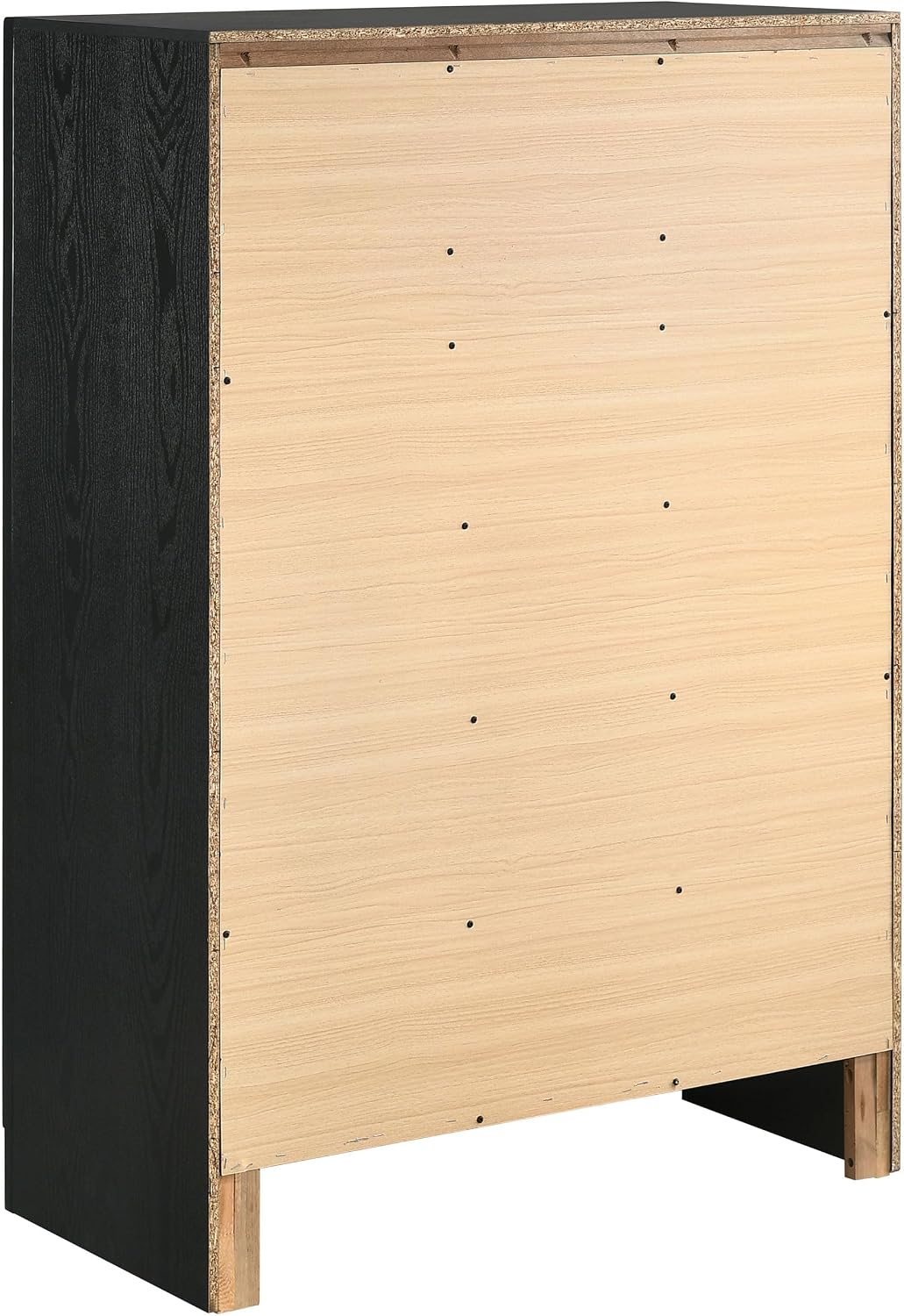 Coaster Home Furnishings Miranda Contemporary 5-Piece Bedroom Set Eastern King Size Storage Panel Bed Frame 50-inch Headboard Black 206361KE-S5