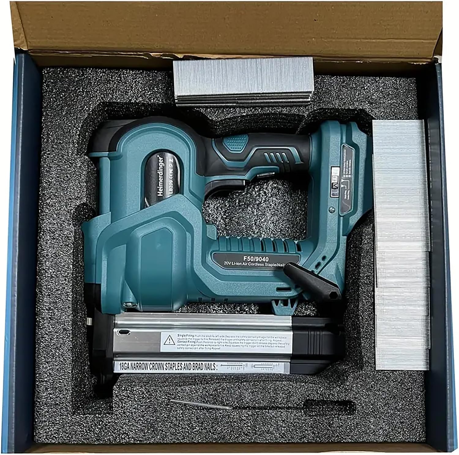 18 Gauge 2 in 1 Cordless Nail Gun with 4.0Ah Battery and Charger Set