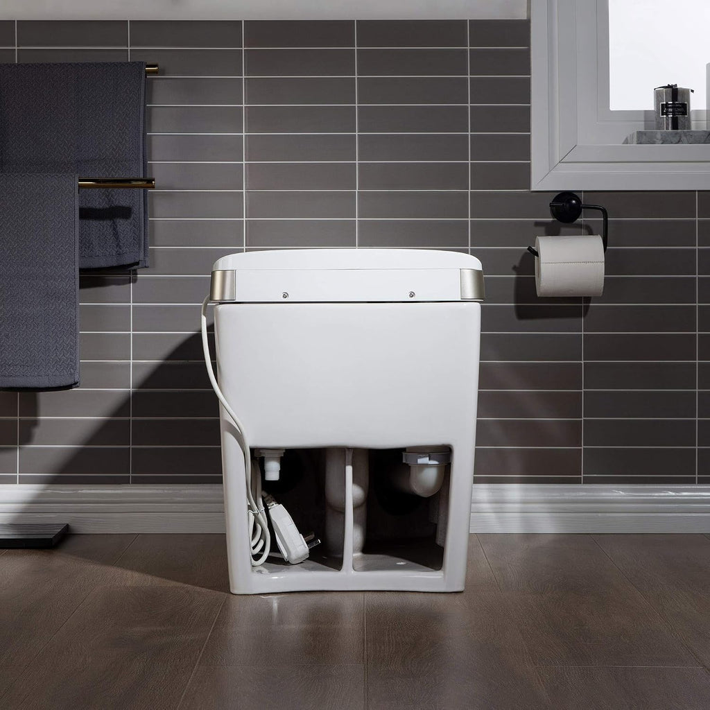 WOODBRIDGE B0980S Intelligent Smart Toilet, Auto Open & Close, Auto Flush,Heated Integrated Multi Function Remote Control, with Advance Bidet and Soft Closing Seat, White