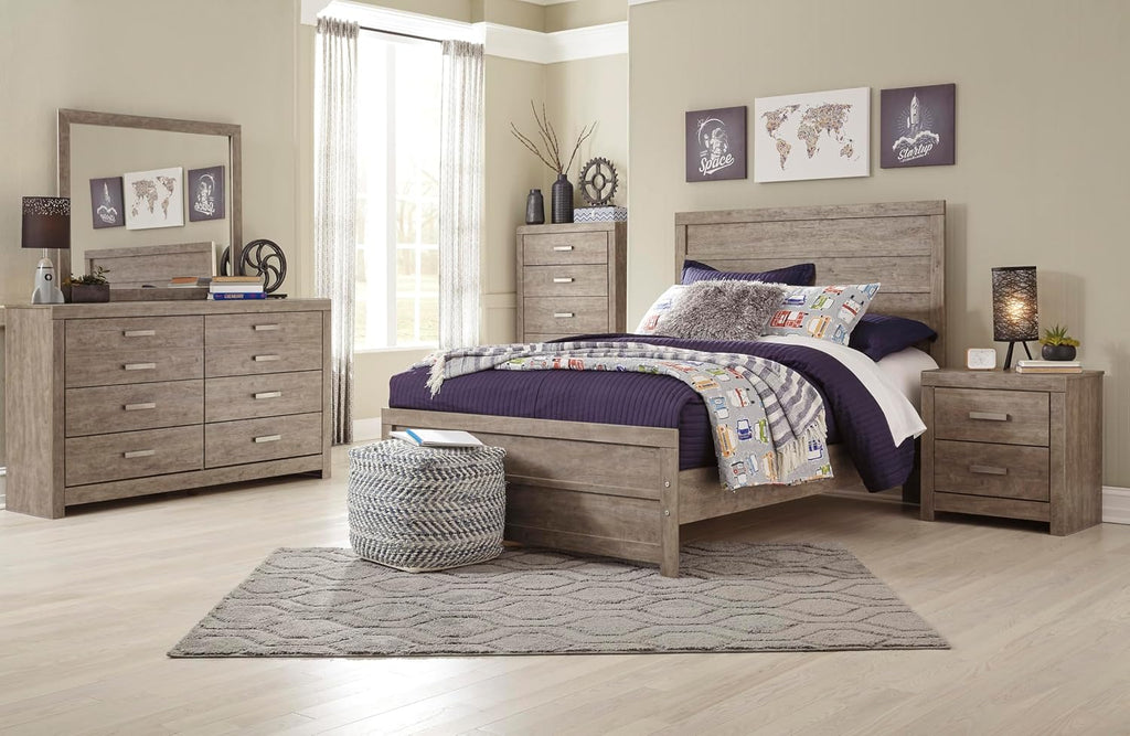 Signature Design by Ashley Culverbach Scandinavian 6 Drawer Dresser, Weathered Gray