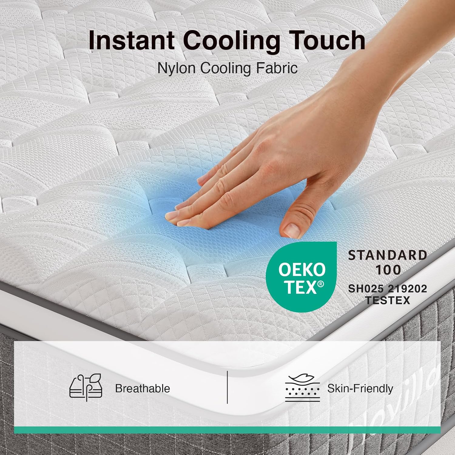 Novilla 12 Inch Full Size Mattress, Hybrid Mattress Full with Pocketed Coils & Gel Infused Memory Foam & Nylon Cooling Fabric for Motion Isolation & Pain Relief Comfort CertiPUR-US Certified