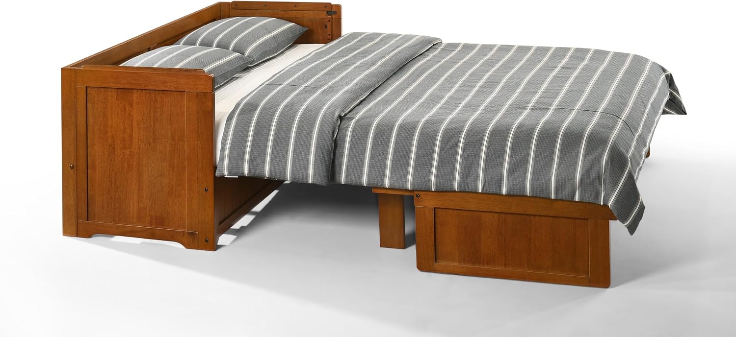 NIGHT & DAY Furniture Murphy Cube Cabinet Bed (Beadboard Cherry)