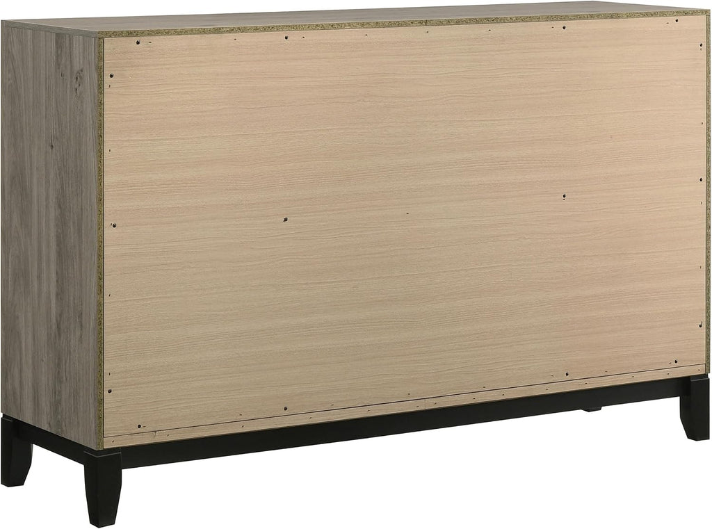 Coaster Home Furnishings - Watson - Wood - 5-Piece Bedroom Set with Panel Headboard and Groove Details - Bedroom - Twin Size - Light Taupe - 215911T-S5