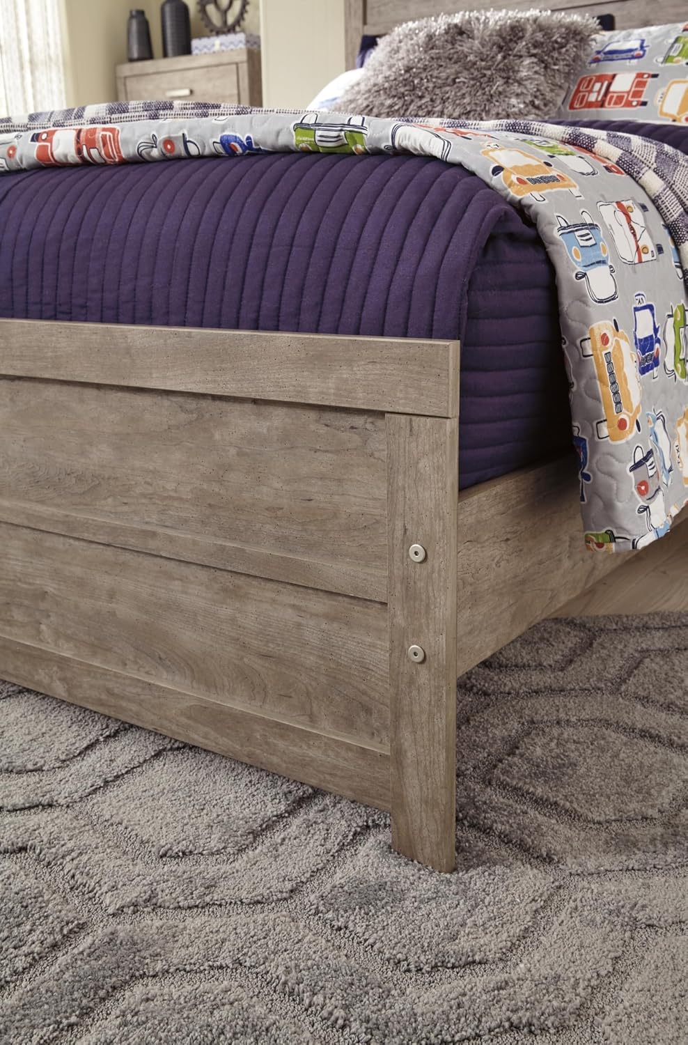 Signature Design by Ashley Culverbach Farmhouse Full Panel Bed, Foundation or Box Spring Needed, Gray