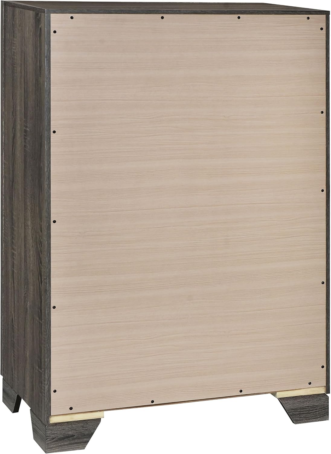Coaster Home Furnishings Wright Transitional 5-Piece Bedroom Set Fabric Upholstered Eastern King Size Panel Bed Frame 52-inch Headboard Brown Oak 223341KE-S5