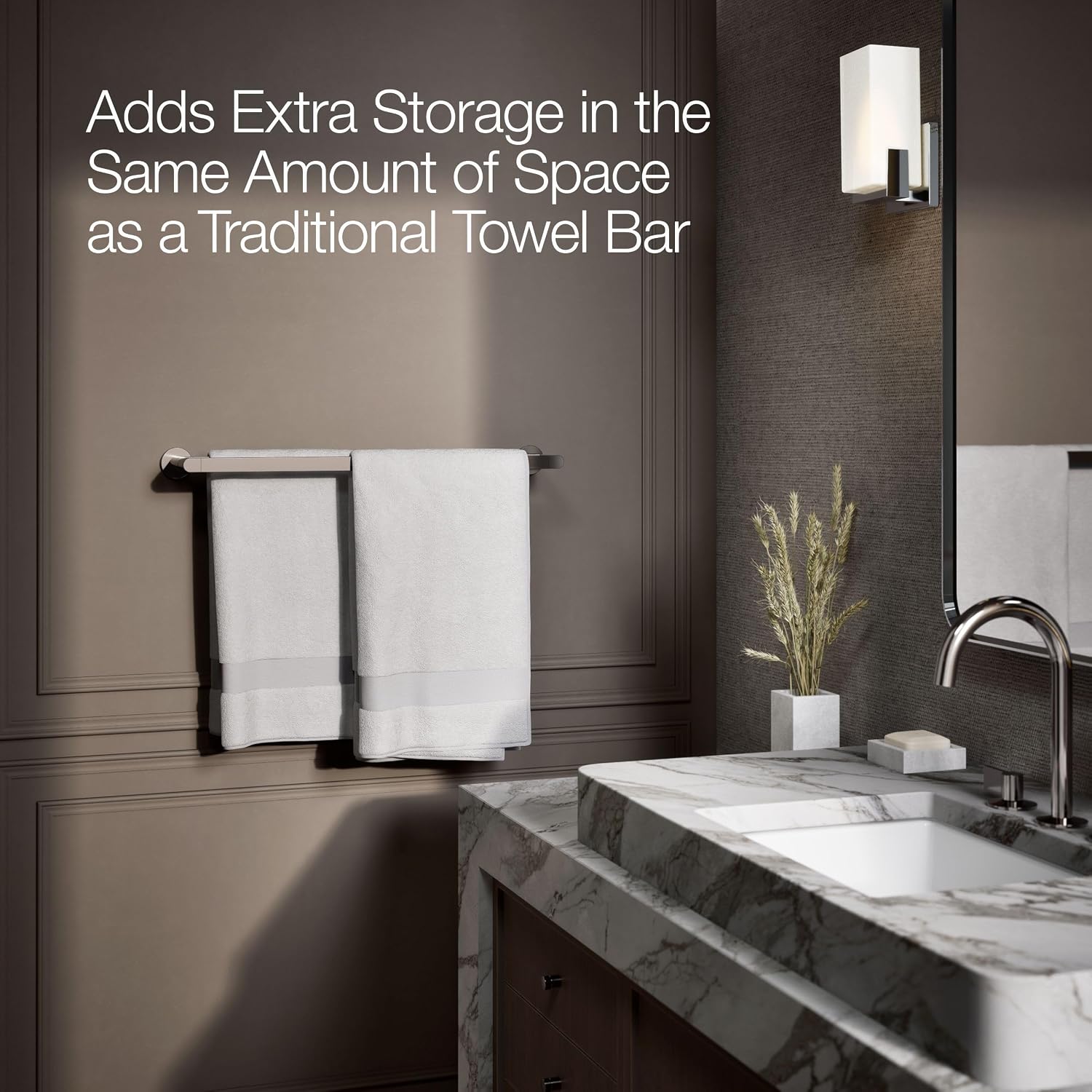 Kohler 73144-TT Composed® 24' Double Towel bar, Vibrant Titanium