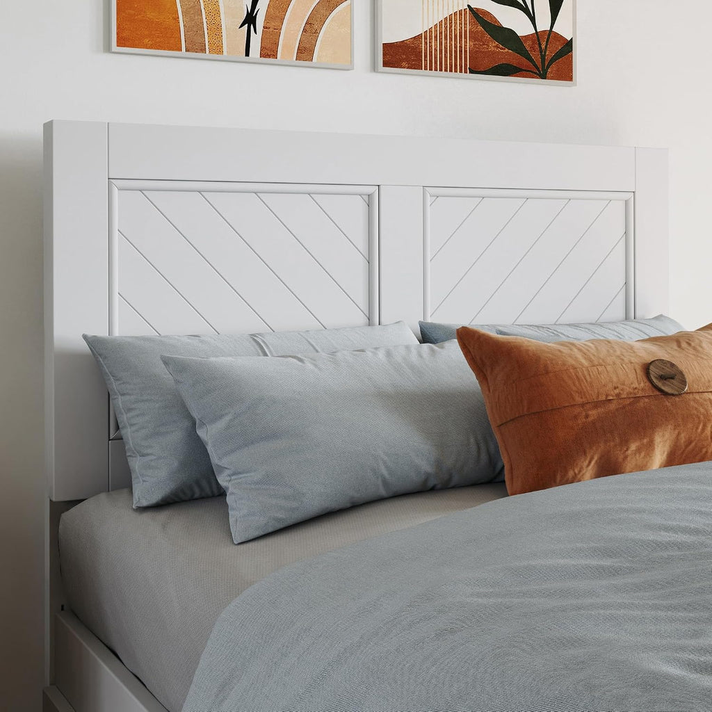 AFI, Canyon Twin Solid Wood Storage Platform Bed with Footboard & Set of 2 Storage Drawers, White