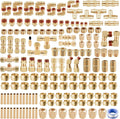 170Pcs DOT Air Brake Line Fittings & Brass Air Nylon Tube Compression Fittings Assortment Kits,1/4' 1/8' 3/8' 1/2' NPT Push To Connect Fittings Quick Connect Air Hose Fittings for Truck or Air System
