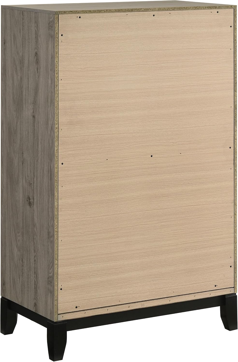 Coaster Home Furnishings - Watson - Wood - 5-Piece Bedroom Set with Panel Headboard and Groove Details - Bedroom - Twin Size - Light Taupe - 215911T-S5