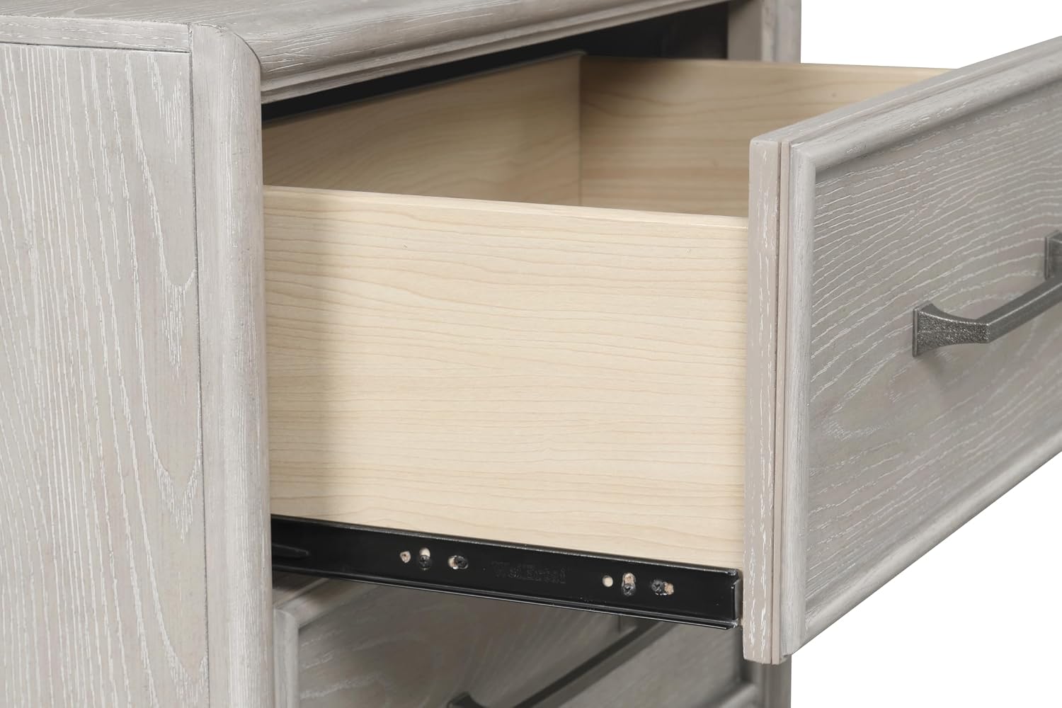 Roundhill Furniture Seluna 3-Piece Bedroom Set with Touch LED Lighting, Gray Oak Finish, Queen
