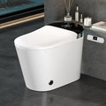 WinZo Smart Toilet,Modern Smart Toilet with Bidet Built In with Foot Kick,Tankless Toilets Auto Open/Close Lid with Dryer,ADA Comfort Height Heat Seat,Instant Warm Water,Power Outage and Flush Black