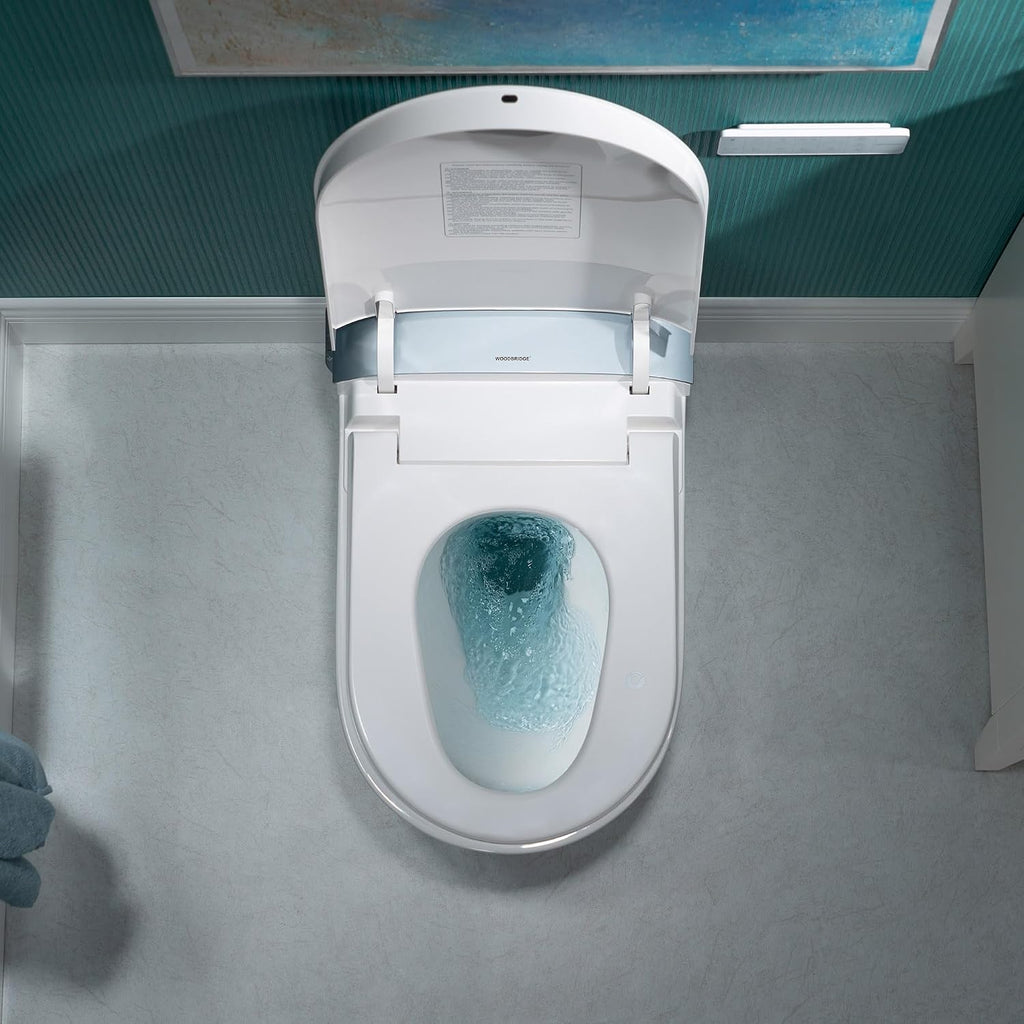 WOODBRIDGE Smart Toilet with 1000g MaP Flush Score, Foam Shield, Blackout Flush, Warm Drying, Wave Sensor Auto Open&Close, Wireless Remote, Smart Deodorization, MET061