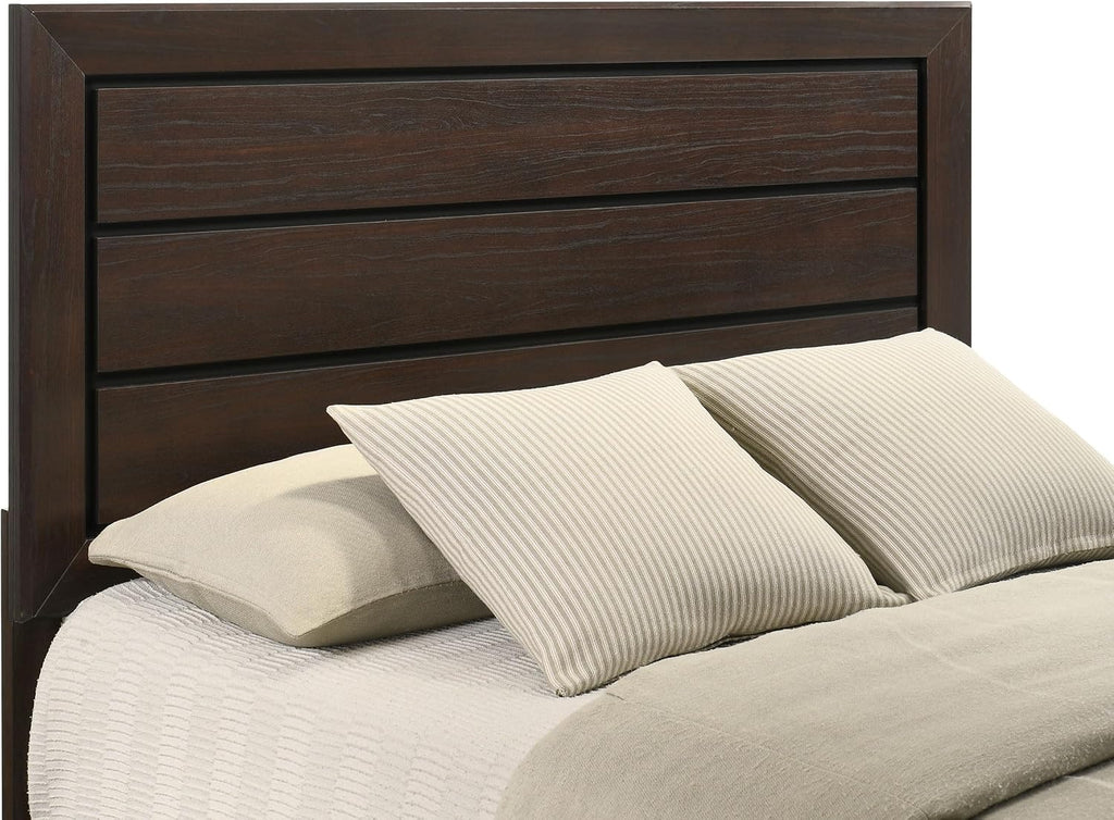 Coaster Home Furnishings Kauffman Transitional 4-Piece Bedroom Set California King Size Panel Bed Frame 54-inch Headboard Dark Cocoa 204391KW-S4