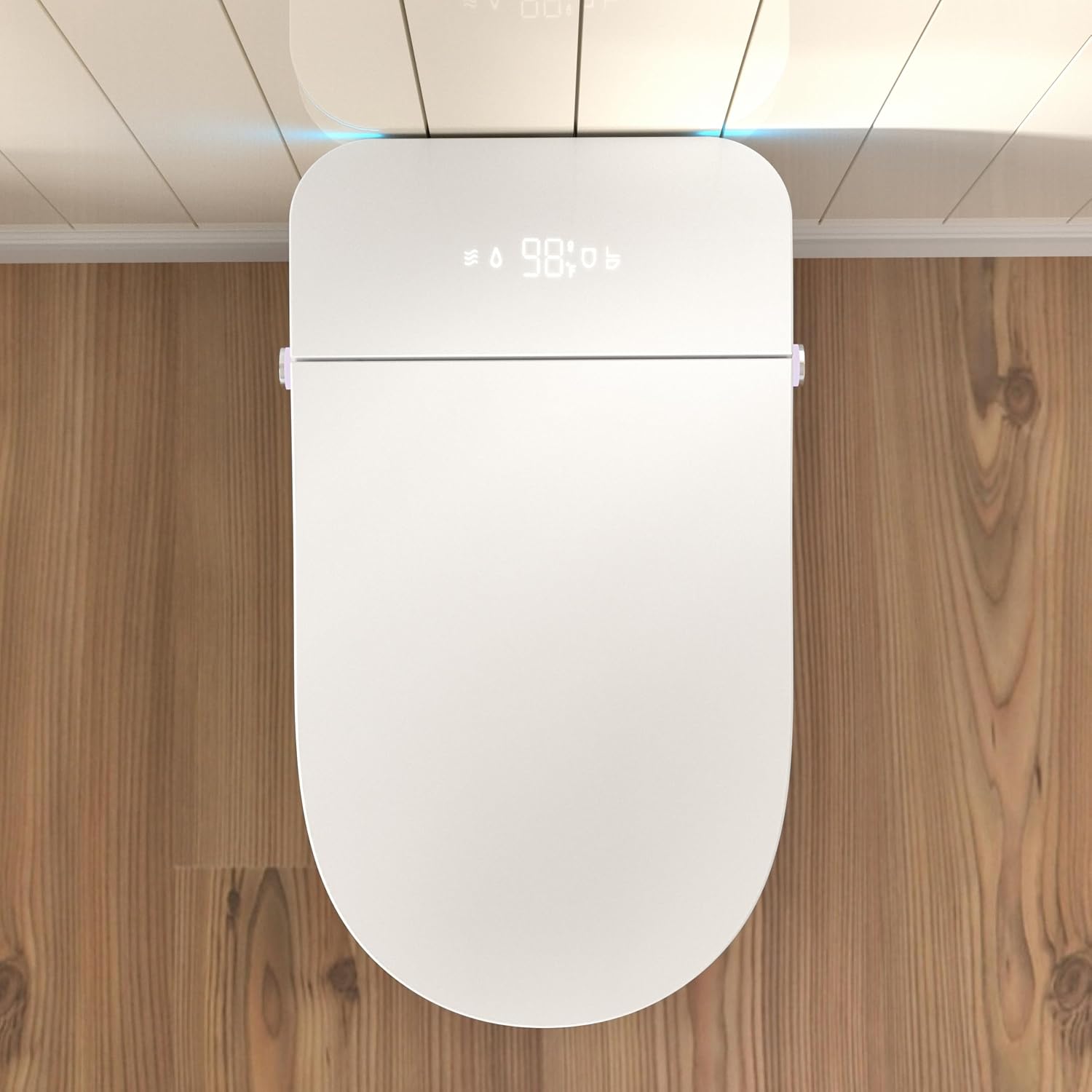 SouNor Tankless Smart Toilet with Bidet Built In, Heated Seat, Auto Flush Hand-Free Operation,Wam Air Drying Glossy White