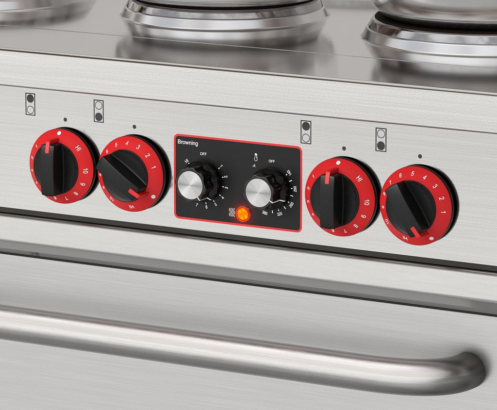 KoolMore 60 in. Commercial Electric Range with 10 Burners and 2 Standard Electric Ovens in Stainless Steel - 208V 3-Phase, CSA Listed (KM-CR60-E)