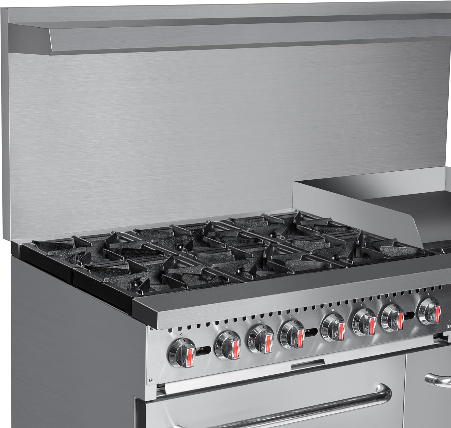 KoolMore 60 in. 6 Burner Commercial Liquid Propane Range with 24 in. Griddle (KM-CRG60-LP)