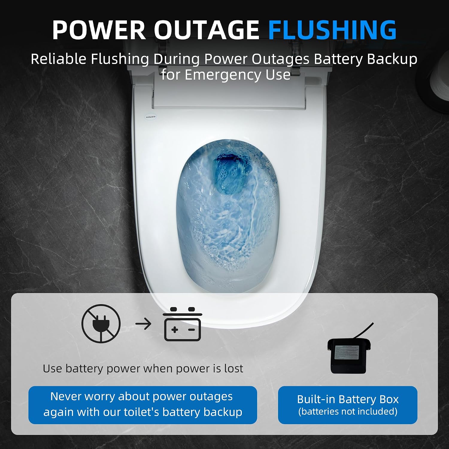 WOODBRIDGE Smart Toilet with 1000g MaP Flush Score, Foam Shield, Moving Dryer, ADA Comfort Height, Auto Flush, Blackout Flush, Auto Open & Close, Heated Seat, Bidet Toilet with Tank Built in (B0930S)
