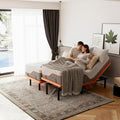 Split King Adjustable Bed Frame with Mattress - 14' Luxury Hybrid Mattress, Smart APP Contorl, Massage, Zero Gravity, Anti-Snore, 5 Minutes Installation, Head and Foot Incline, Medium Soft, Split King