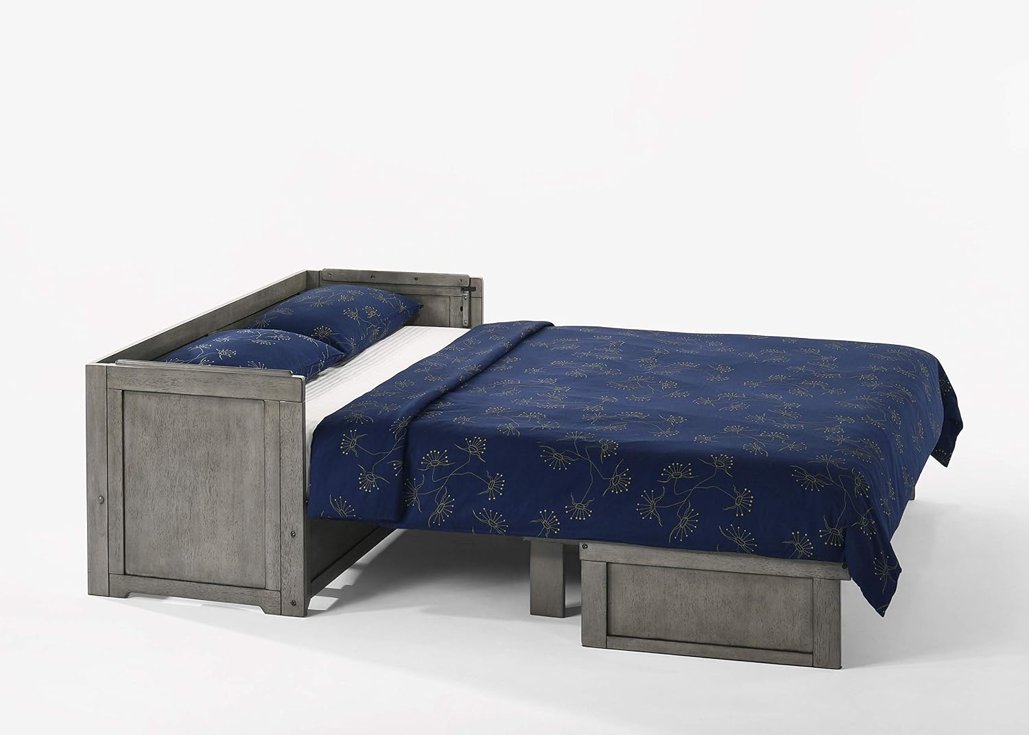 NIGHT & DAY Furniture Murphy Cube Cabinet Bed (Rural Gray, Queen)