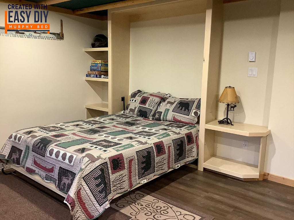 Full (Double) Size DIY Murphy Bed Hardware Kit – Vertical Wall Bed Space-Saving - Budget-Friendly DIY Setup - Made in USA - Hide Away Design Murphy Bed Hardware - Bed Lift Mechanism