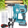 Brad Nailer Cordless Stapler for DIY Project of Upholstery, 2 in 1 Electric Nail Gun/Staple Gun with 18ga Nails/Staples, Gloves&1 Battery, Can Be Driven Single Or Continuously,Blue