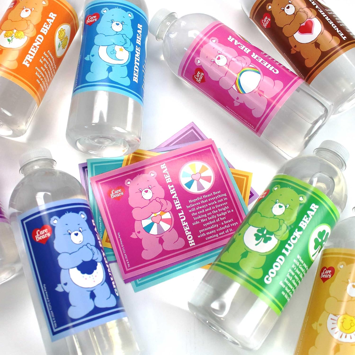 Care Bears Ultimate Party Pack (for 8 Guests)- Plates, Napkins, Wall Mural, Cupcake Wrappers, Photo Props, 3'x5' Banner for Nostalgic Birthdays, Baby Shower, Gender Reveal Party, and 1st Birthdays.