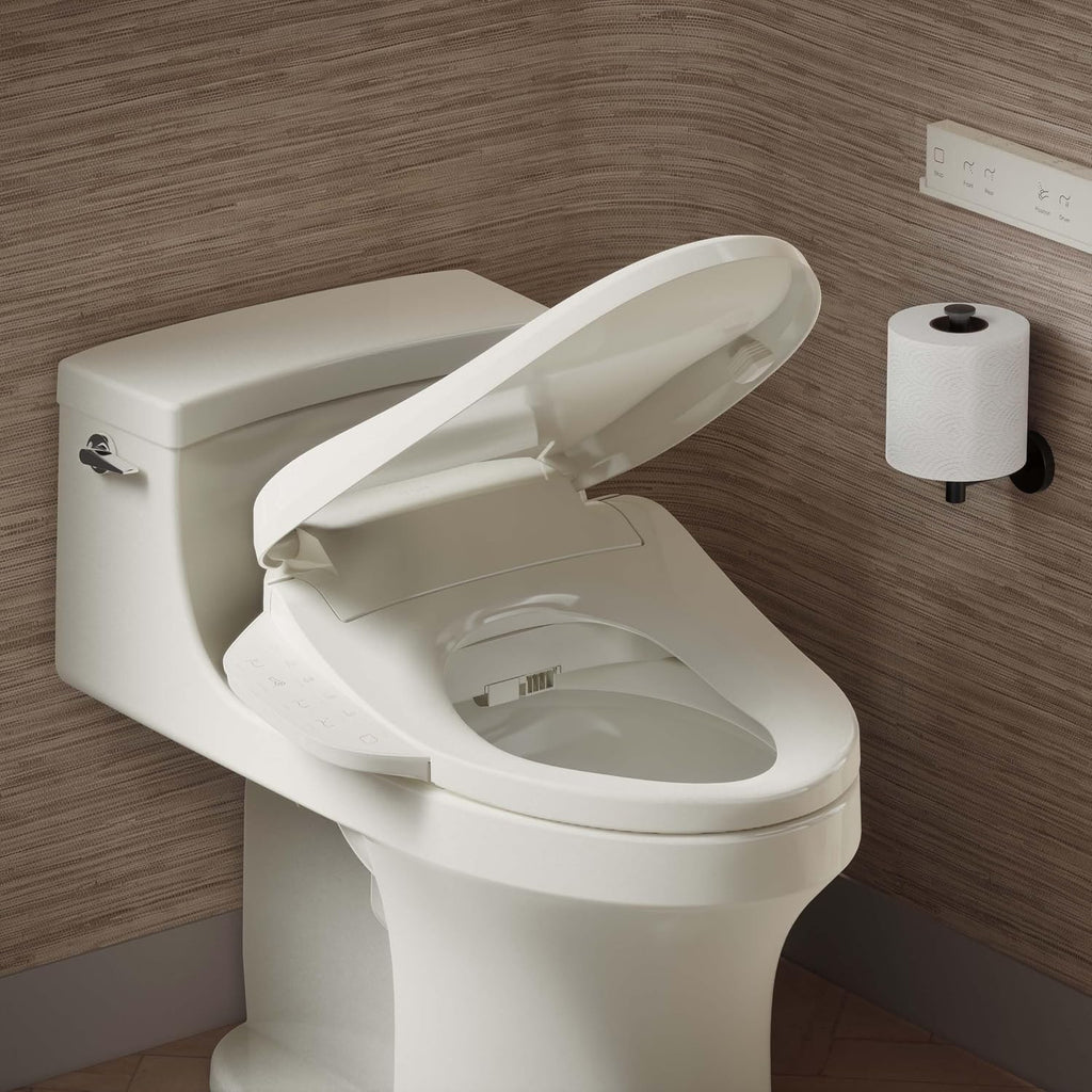 Kohler PureWash M250 Manual Round Bidet Toilet Seat, Biscuit, Quiet-Close Lid Prevents Slamming, Easy Installation with Quick-Release Hinges, Adjustable Spray Position & Pressure (Pack of 2)