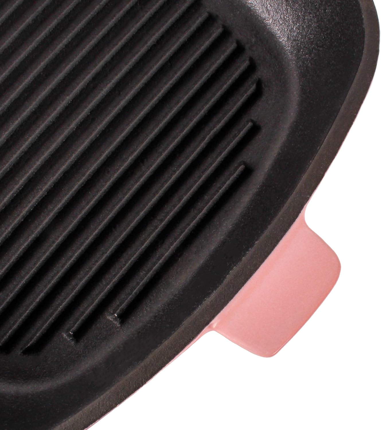 BergHOFF 3Pc Neo Enameled Cast Iron Cookware Set, 3qt. Dutch Oven, Matching Lid, Square Grill Pan 11 Inches, Oven Safe Up To 400°F, Pink