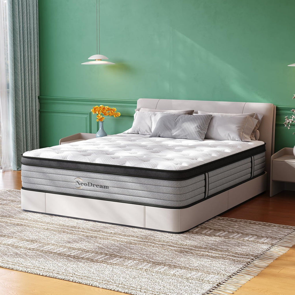 Full Size Mattress, 12 Inch Hybrid Matress with Memory Foam & Individual Pocket Springs, Full Mattress in a Box, Medium Firm Feel, Pressure Relief, Edge Support, Motion Isolation
