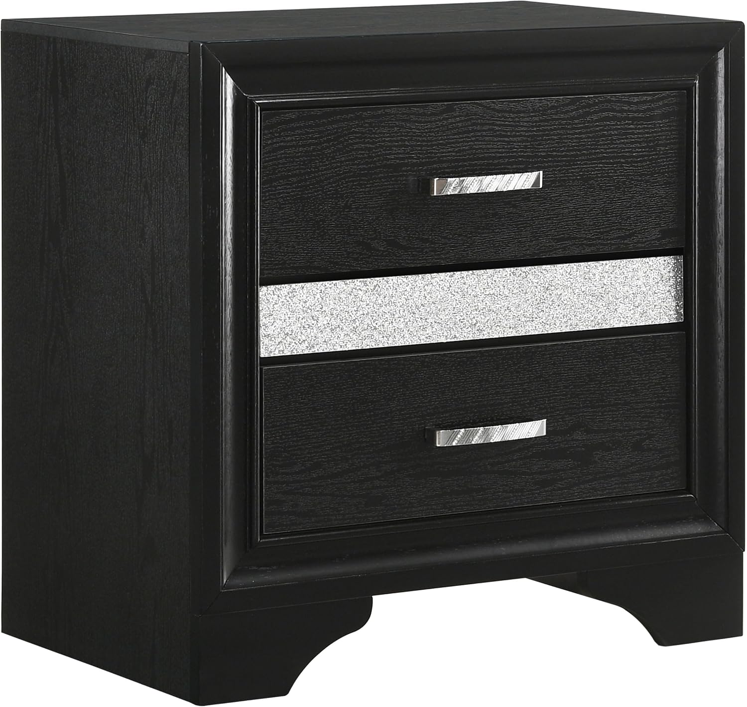 Coaster Home Furnishings Miranda Contemporary 5-Piece Bedroom Set Eastern King Size Storage Panel Bed Frame 50-inch Headboard Black 206361KE-S5