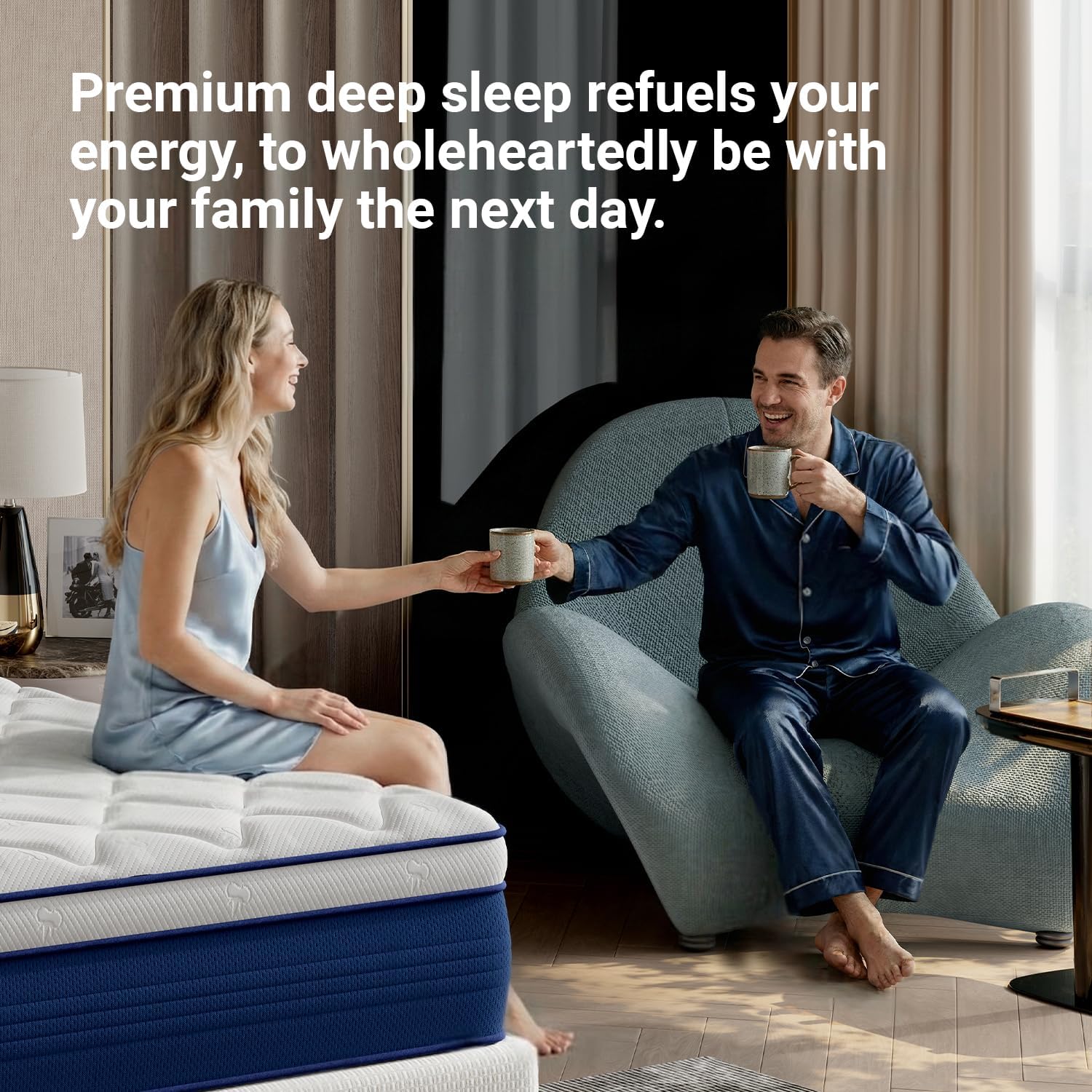 Avenco 14 Inch Queen Mattress in a Box, Hypoallergenic & Back Pain Relief, Hybrid Queen Size Mattresses with Smarts Coils, Fiberglass Free CertiPUR-US Certified Colchones No Box Spring Needed