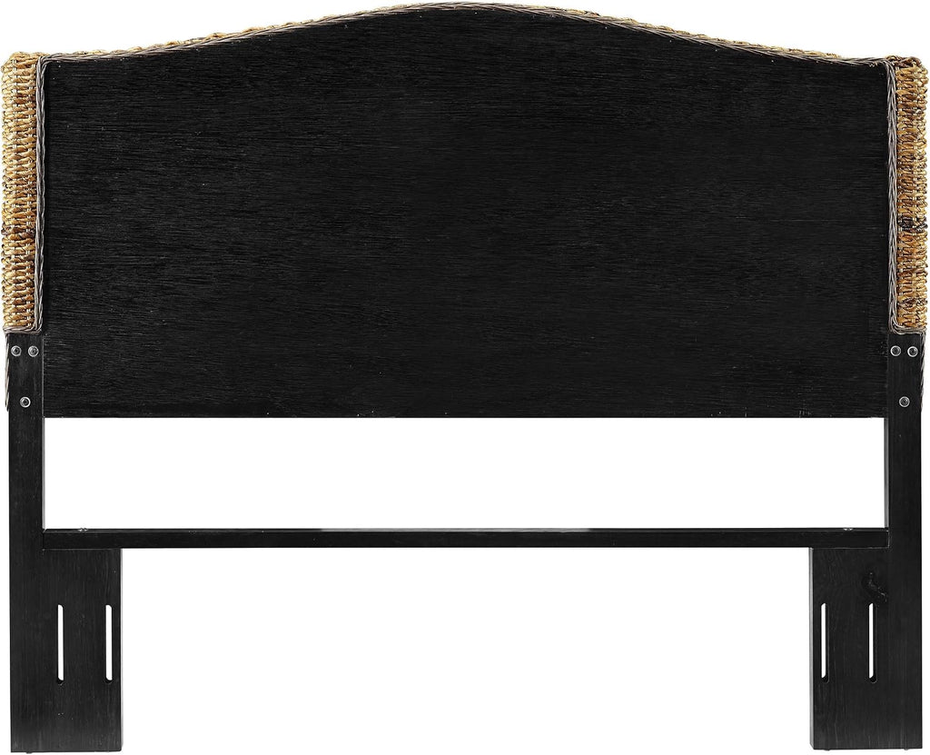 Crosley Furniture Serena Handwoven Natural Fiber Rattan Bed Headboard, Banana Leaf, Queen