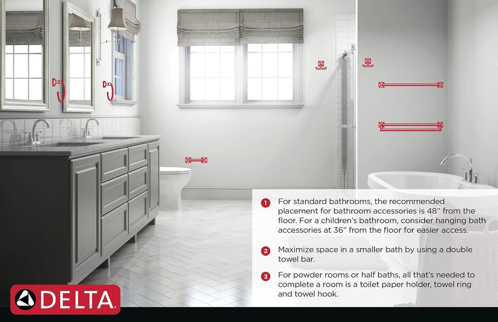 Delta 774240-CZ Zura 24 inch Towel Bar, Champagne Bronze