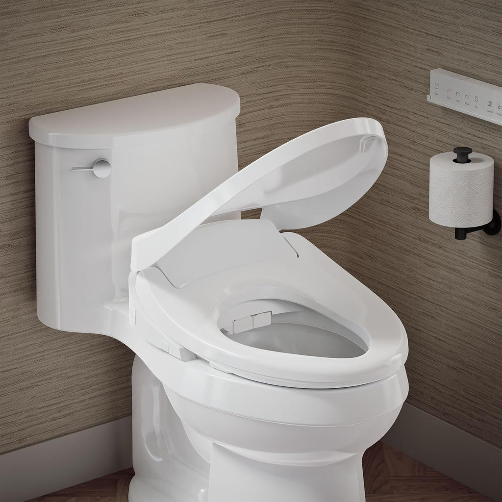 Kohler 38392-0 PureWash® E860 Elongated bidet toilet seat with remote control, White