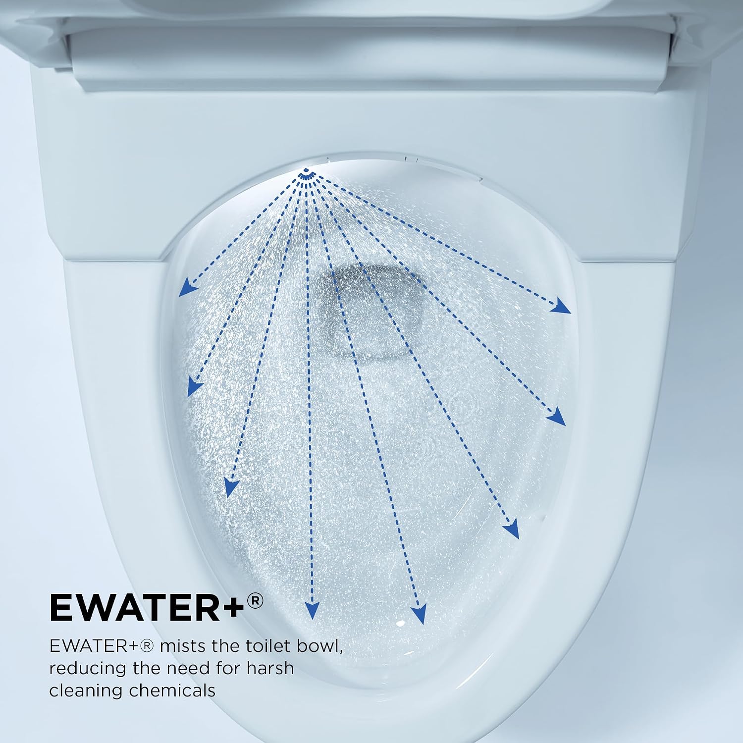 TOTO® NEOREST® NX2 Dual Flush 1.0 or 0.8 GPF Toilet with Integrated Bidet Seat and EWATER+® and ACTILIGHT®, Cotton White - MS903CUMFX#01