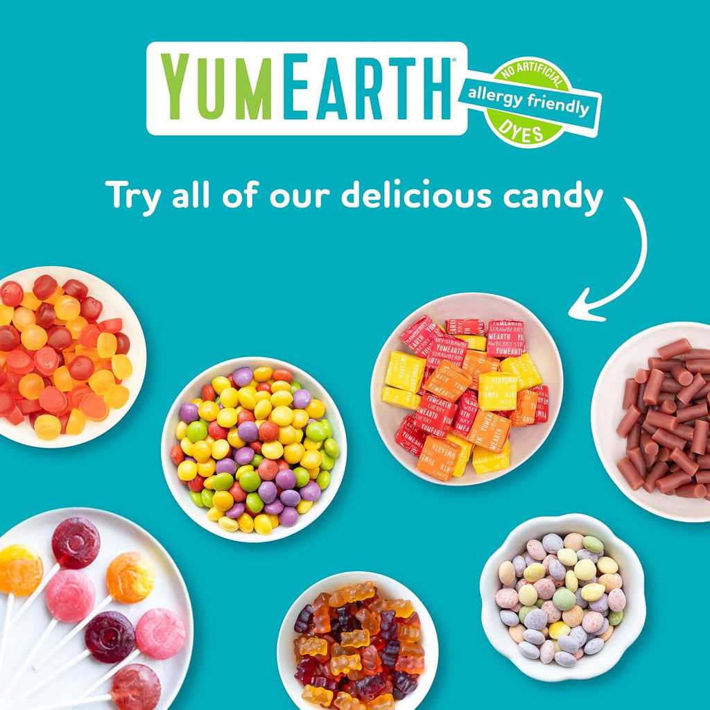 YumEarth Gummy Bears, Assorted Flavors, 10 Snack Packs Per Bag (Pack of 12)