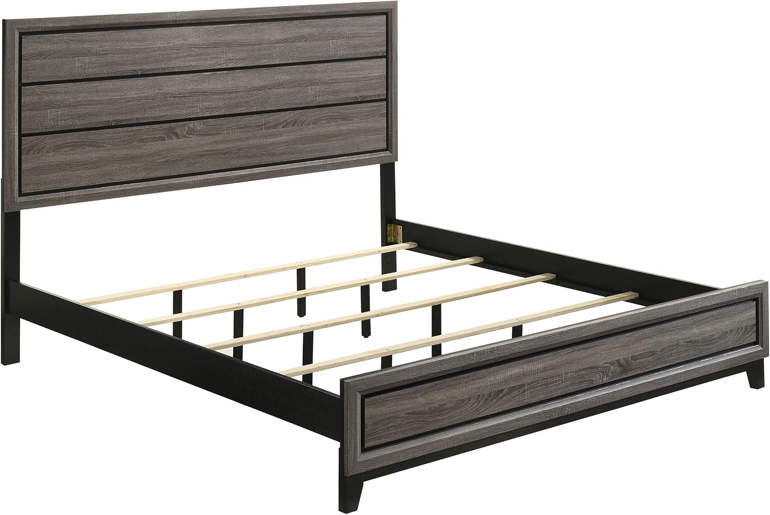 Coaster Home Furnishings - Watson - Wood - 5-Piece Bedroom Set with Panel Headboard and Groove Details - Bedroom - Eastern King Size - Gray Oak - 212421KE-S5