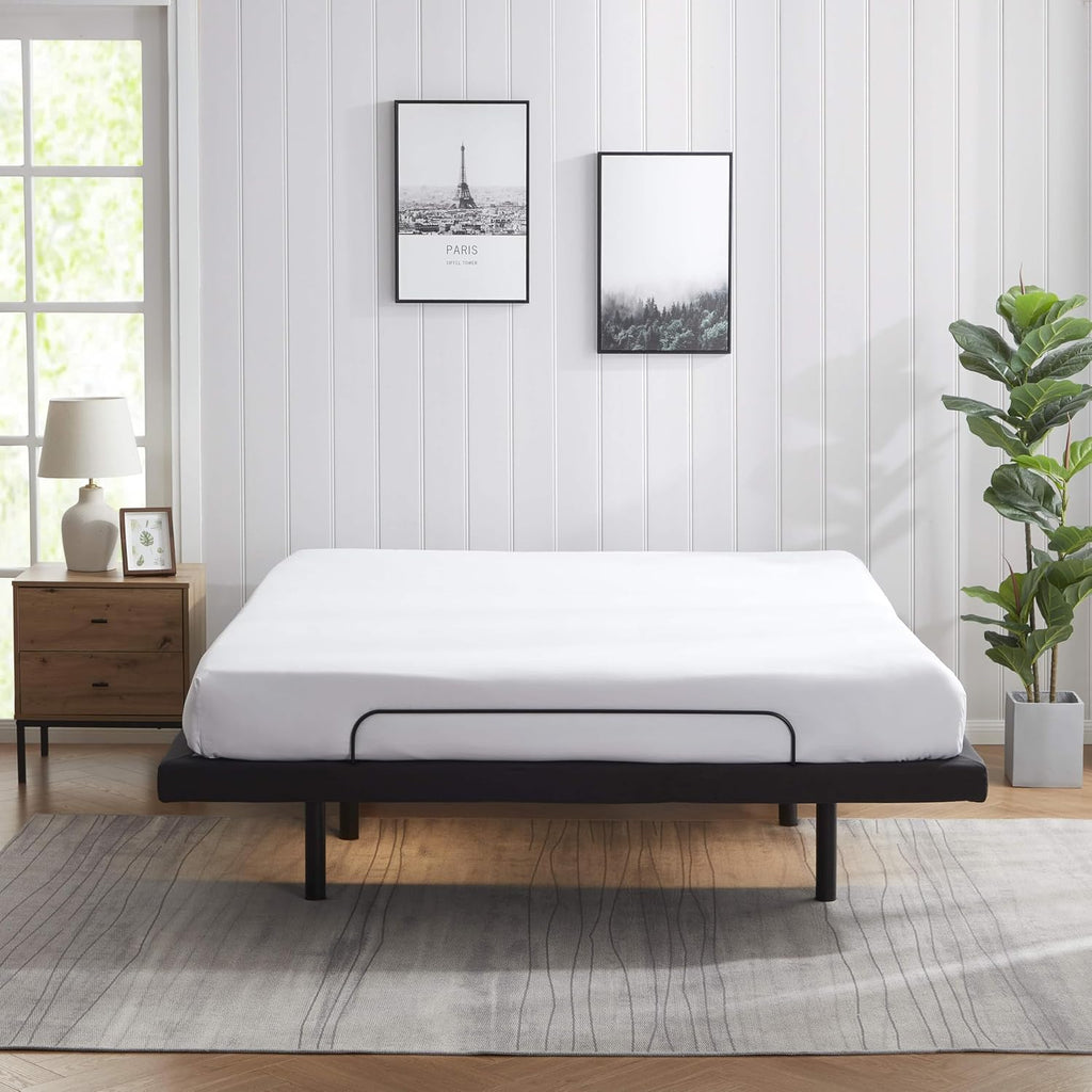 Nestl Adjustable Bed Frame - 2nd Generation - Adjustable Massage Cal King Bed Frame with Wireless Remote, Head & Foot Massage, Zero Gravity Fast & Easy Assembly, USB Ports, Under Bed LED Lighting